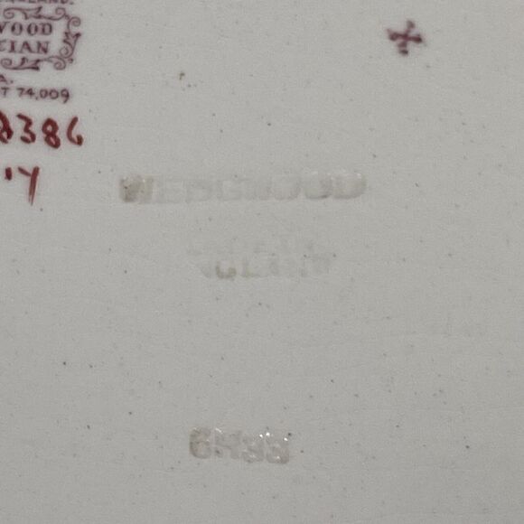 Antique Wedgwood Conway Patrician Dinner Plates set of (4) Embossed Relief 9.25 - Picture 11 of 15